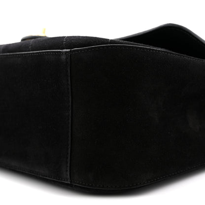 Chanel Suede Calfskin Small Souplissimo Maxi Flap Black 10 of 12