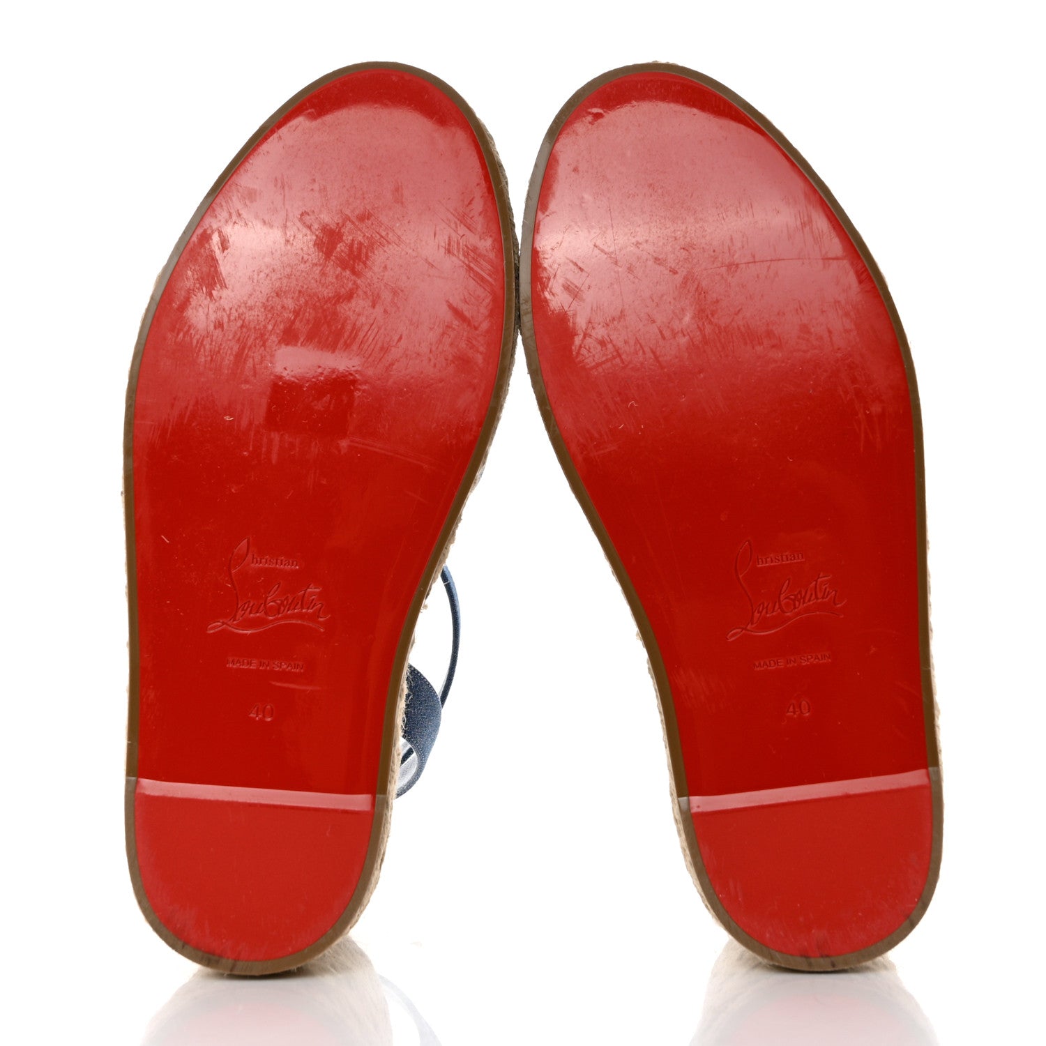 Christian Louboutin Denim Mariza Zeppa 130 Wedge Sandals 40 Blue 5 of 8
