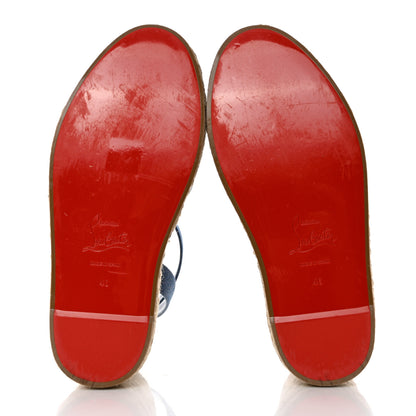 Christian Louboutin Denim Mariza Zeppa 130 Wedge Sandals 40 Blue 5 of 8