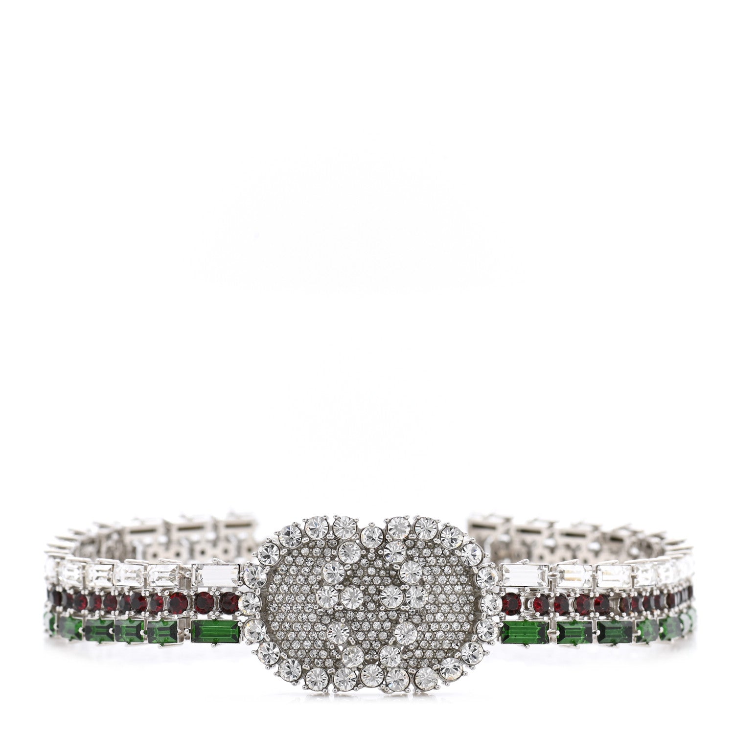 Gucci Crystals Double G Web Tennis Choker Necklace Multicolor 1 of 5
