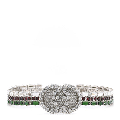 Gucci Crystals Double G Web Tennis Choker Necklace Multicolor 1 of 5