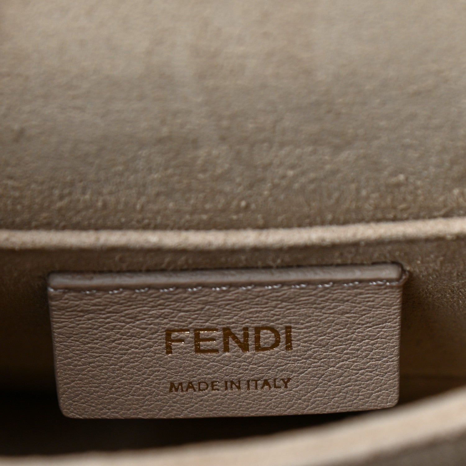 Fendi Vitello Liberty Bi-Color FF 1974 Embossed Small Kan U Shoulder Bag Maya Black 6 of 10