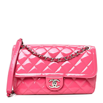 Chanel Patent Quilted Large Coco Shine Flap Pink 1 of 5