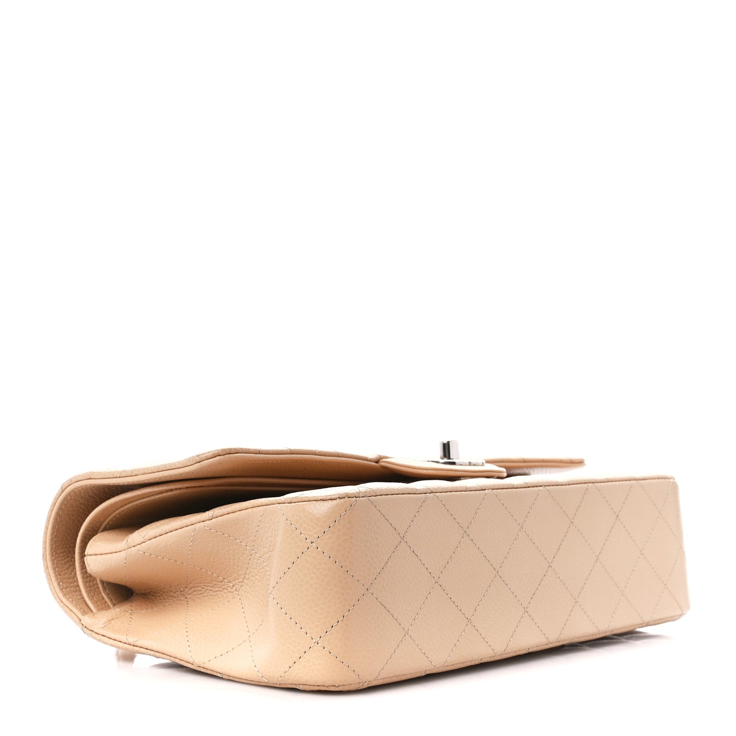Chanel Caviar Quilted Medium Double Flap Beige 4 of 11