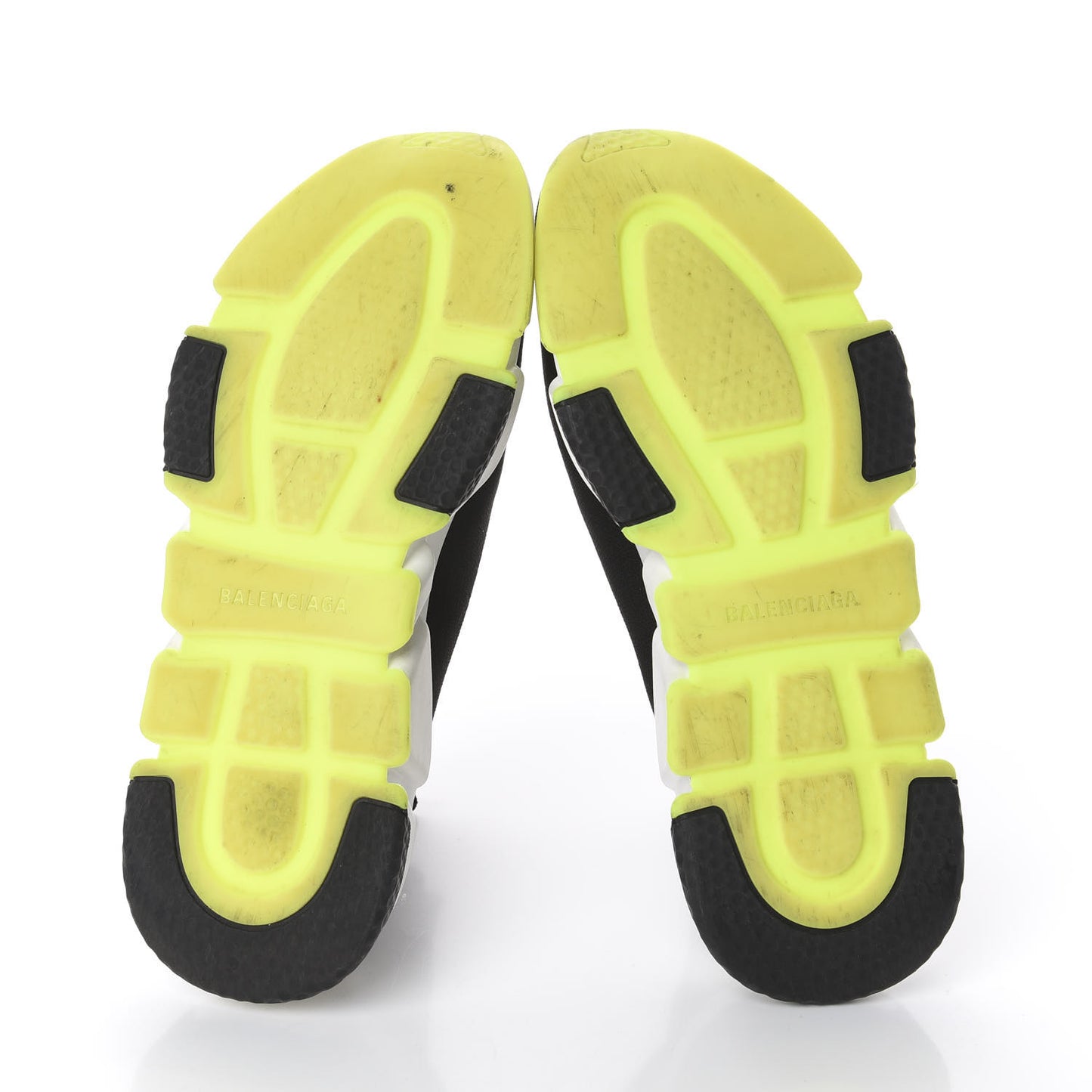 Neoprene Knit Womens Speed Sneakers 43 Black White Yellow Fluo