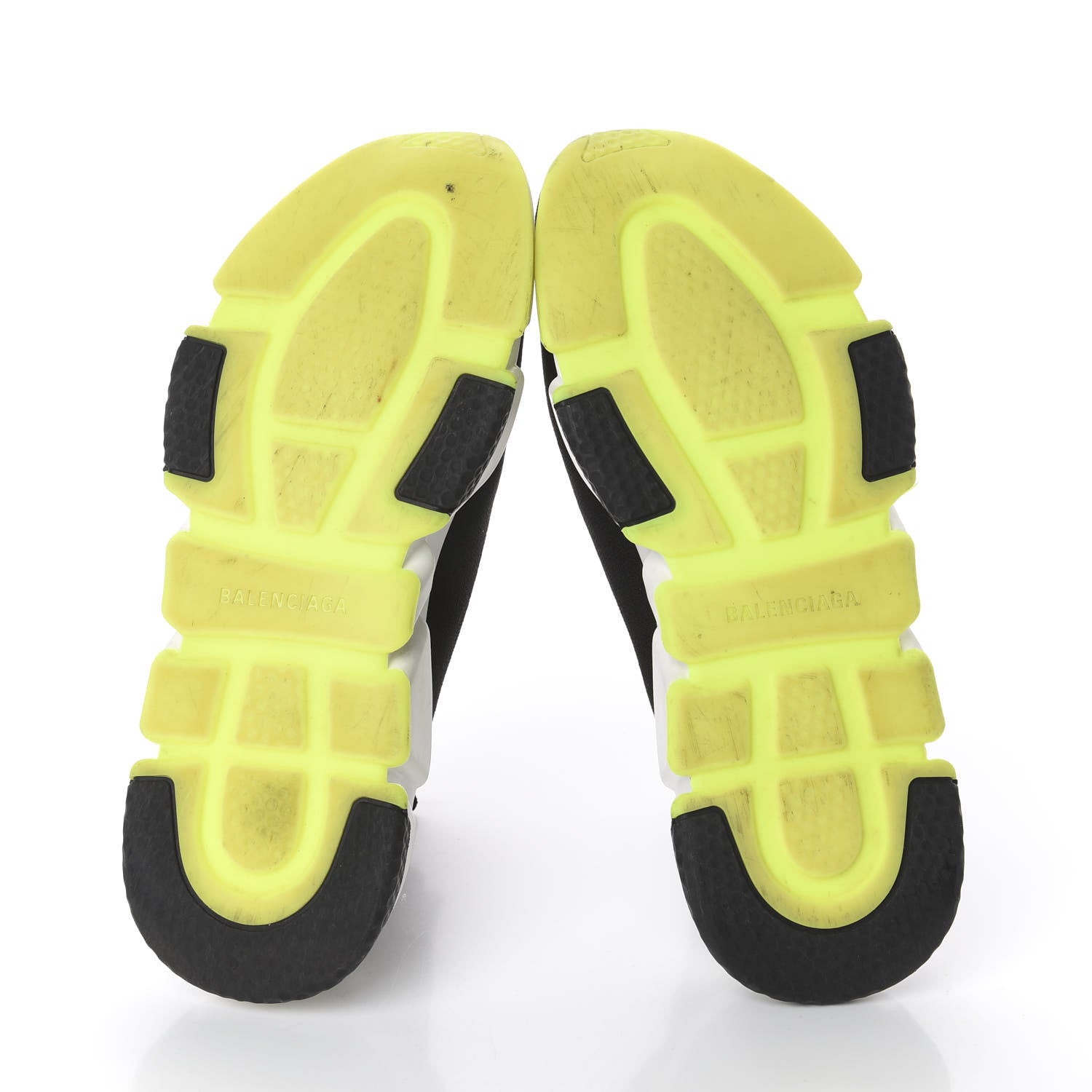 Balenciaga Neoprene Knit Womens Speed Sneakers 43 Black White Yellow Fluo 5 of 5