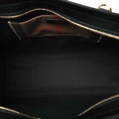 Burberry Calfskin Mega Check Small Banwell Tote Black 5 of 9