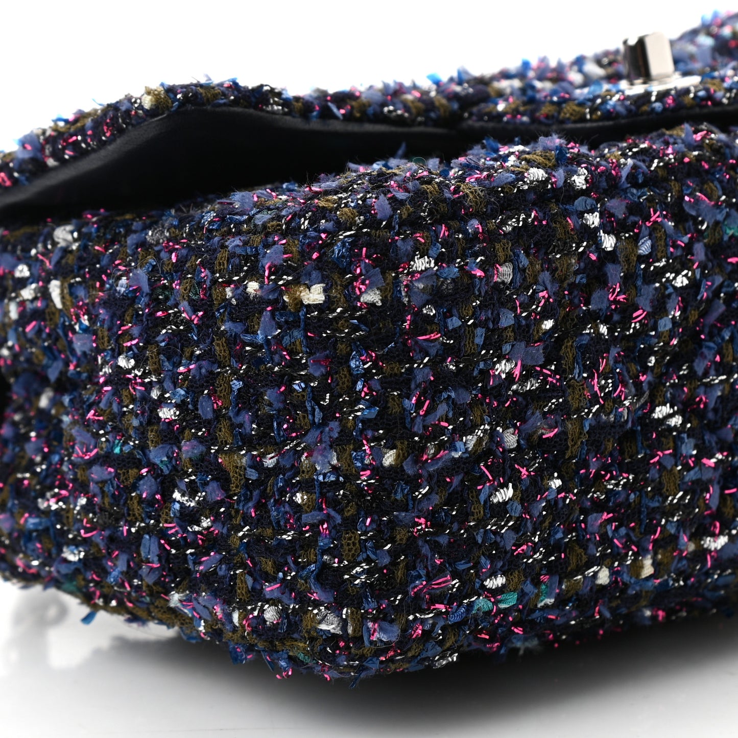 Tweed Quilted Mini Rectangular Flap Blue Purple Khaki Pink