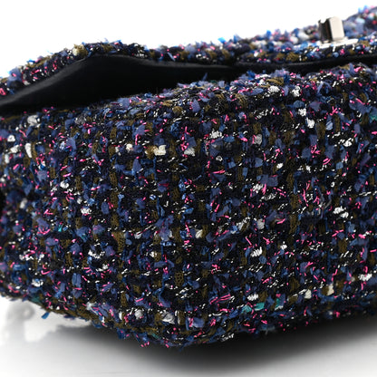 Chanel Tweed Quilted Mini Rectangular Flap Blue Purple Khaki Pink 9 of 10