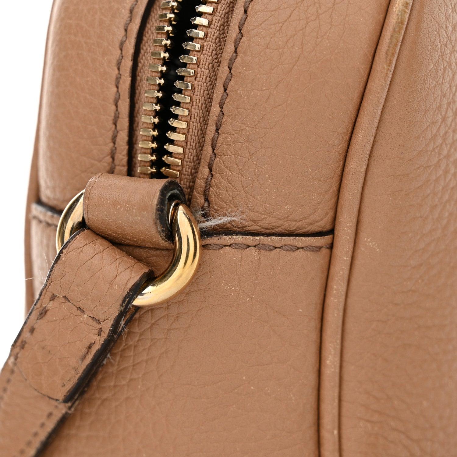 Gucci Pebbled Calfskin Small Soho Disco Bag Camelia 14 of 17
