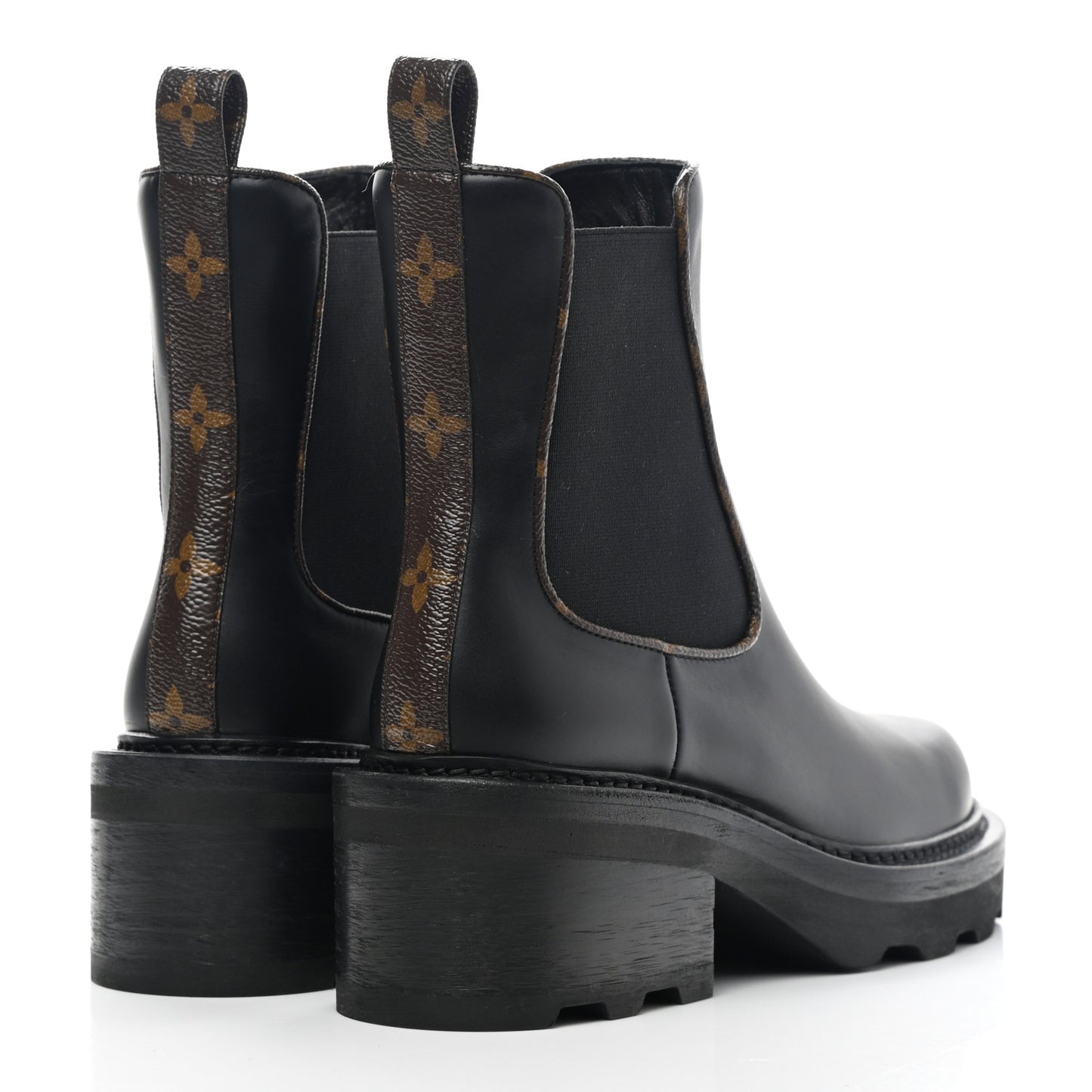 Calfskin Monogram Beaubourg Ankle Boots 38 Black
