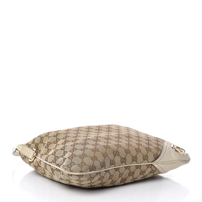 Gucci Monogram Medium New Britt Hobo Off White 4 of 17