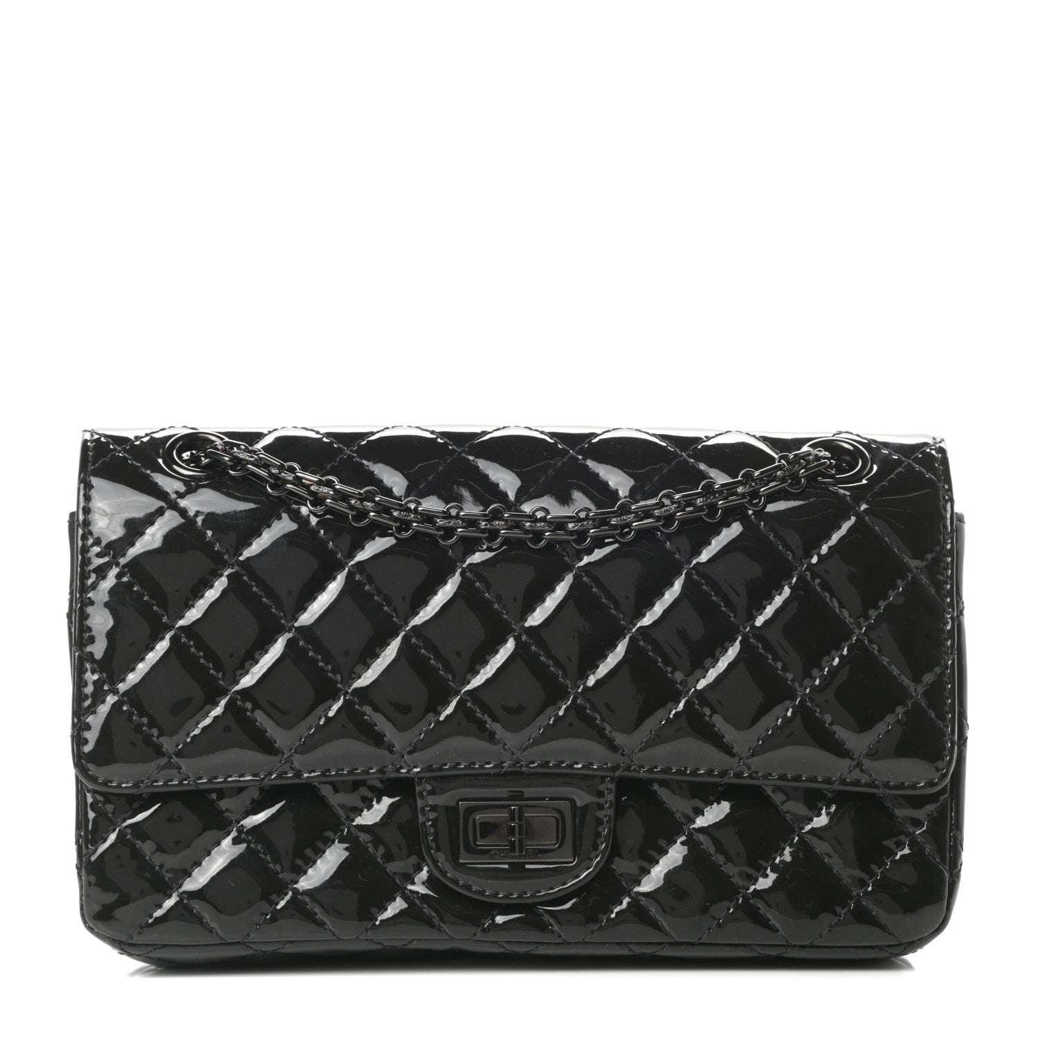 Chanel Patent Calfskin Quilted 2.55 Reissue 225 Flap So Black 1 of 14