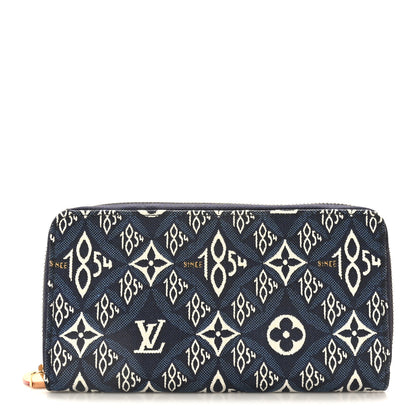 Louis Vuitton Jacquard Since 1854 Zippy Wallet Blue 1 of 9