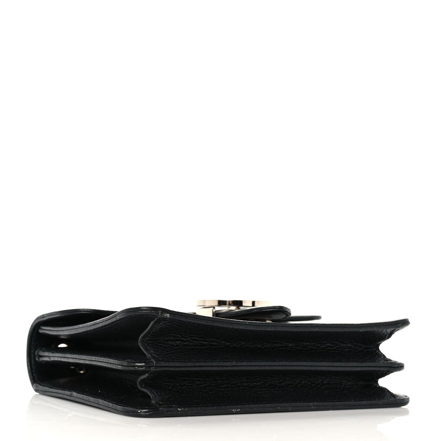 Dollar Calfskin Small Interlocking G Shoulder Bag Black