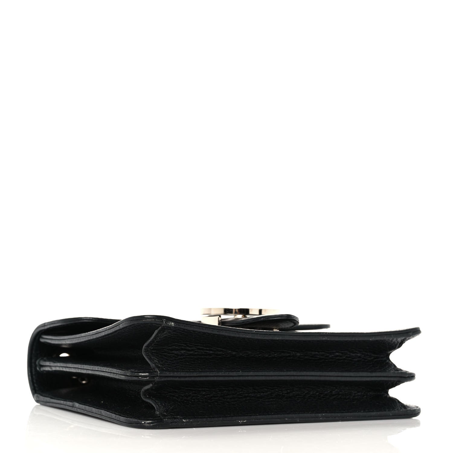 Gucci Dollar Calfskin Small Interlocking G Shoulder Bag Black 4 of 9