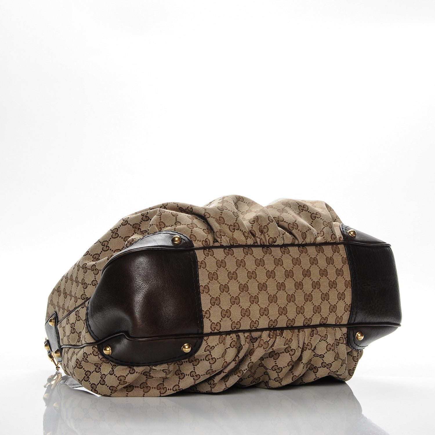 Gucci Monogram Large Jockey Hobo Dark Brown 4 of 7