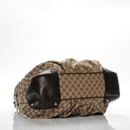 Gucci Monogram Large Jockey Hobo Dark Brown 4 of 7