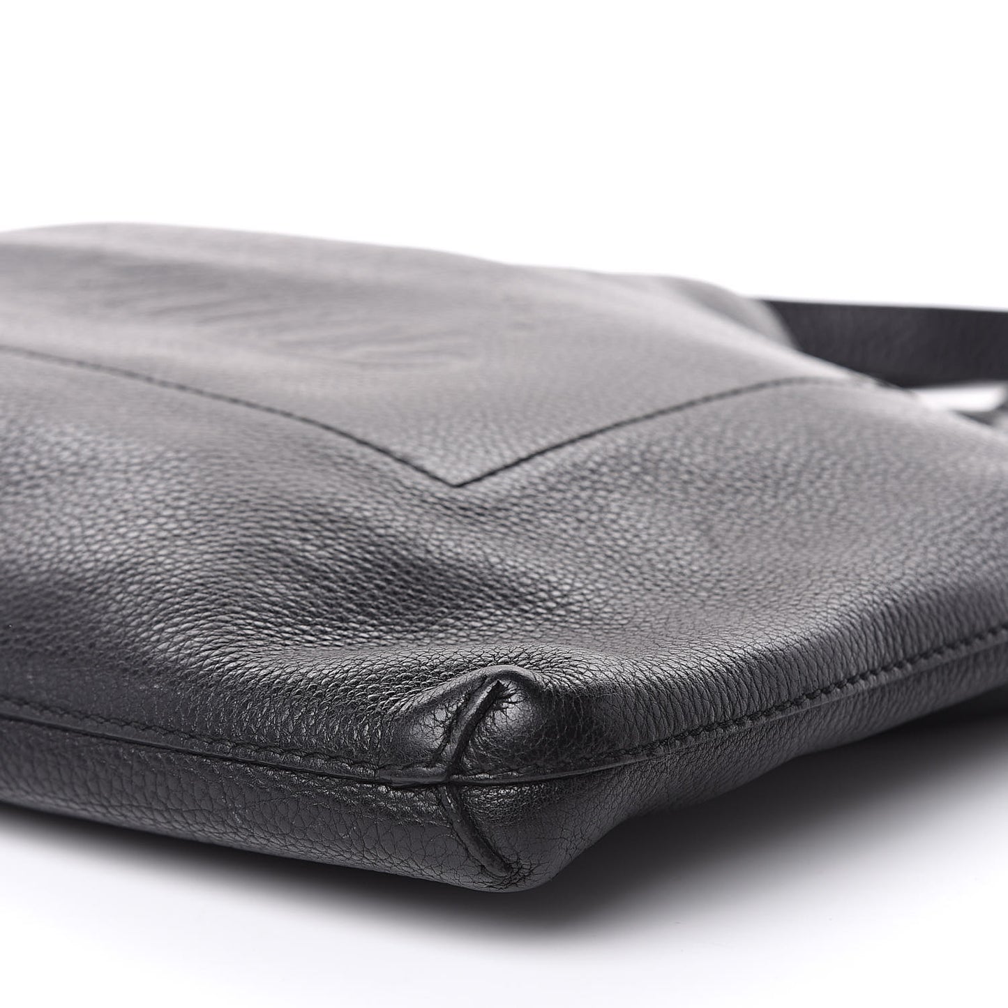 Calfskin Logo Tote Black