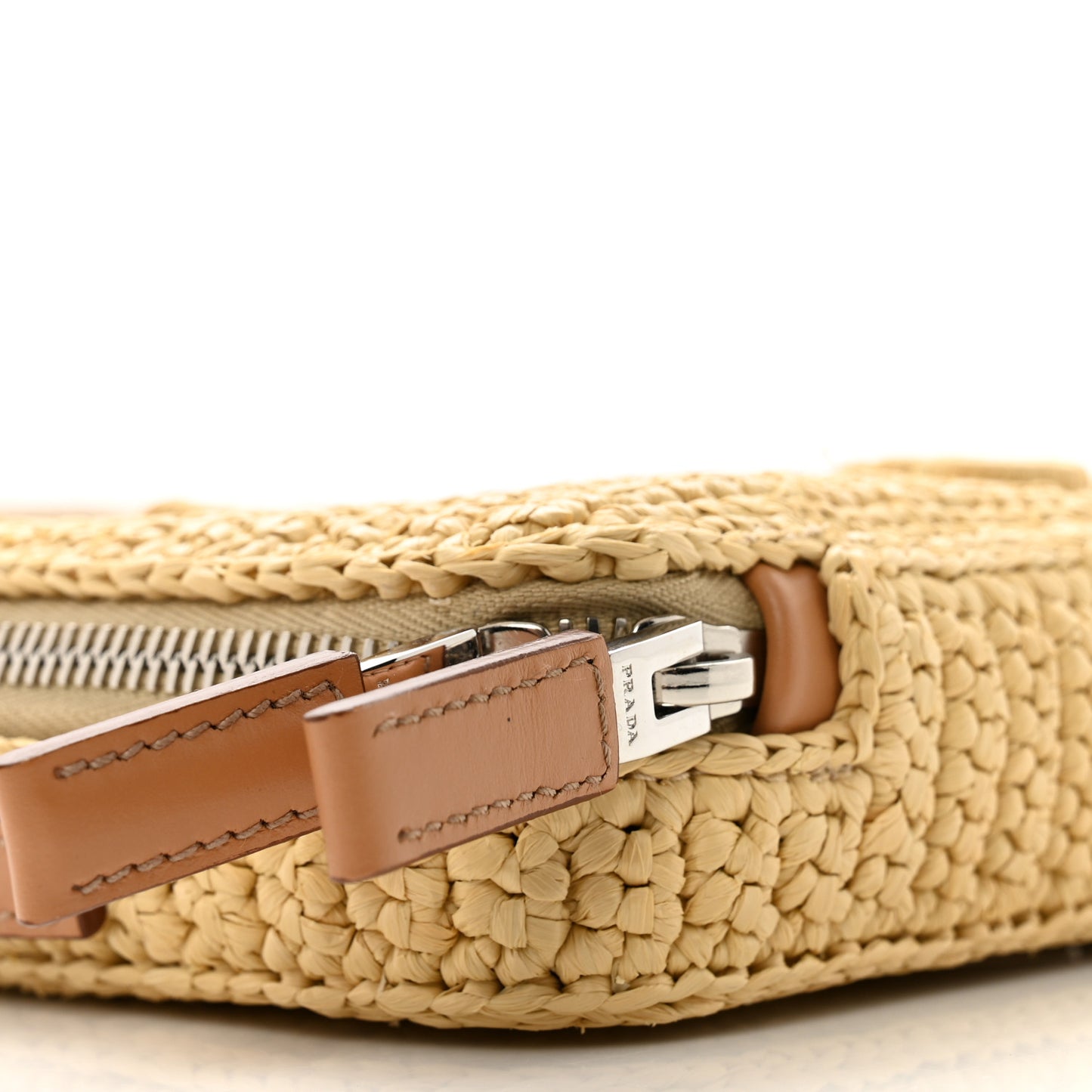 Yarn Raffia Effect Crochet Brique Crossbody Bag Natural