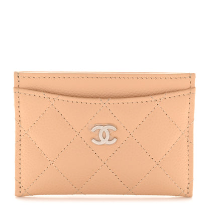 Chanel Caviar Quilted Card Holder Beige 1 of 8