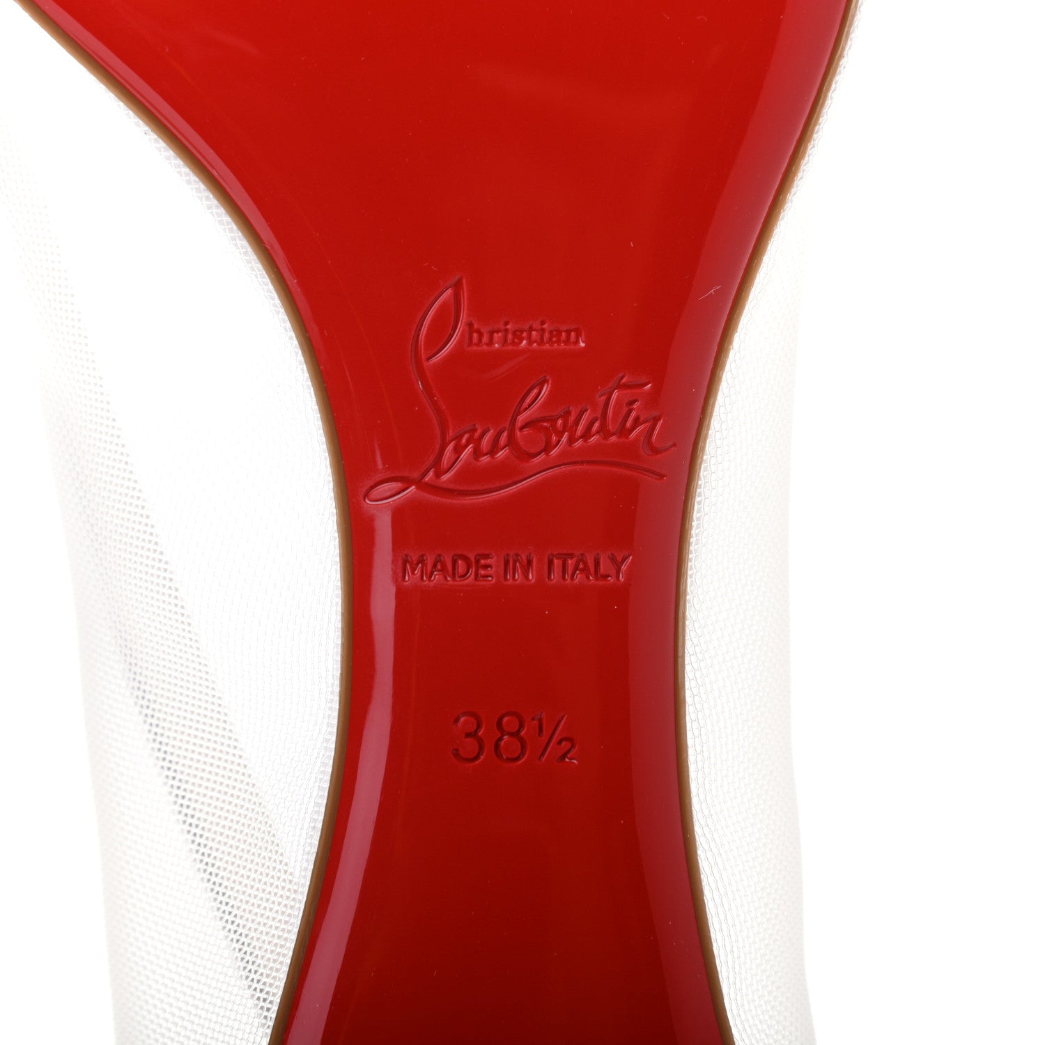 Christian Louboutin Kid Rete Galativi Flats 38.5 Version Bianco 6 of 7