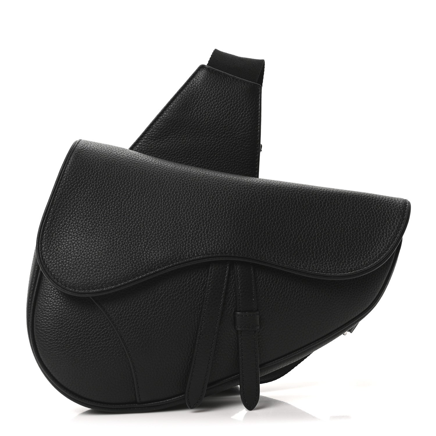 Christian Dior Grained Calfskin Kim Jones Saddle Bag Black 1 of 9