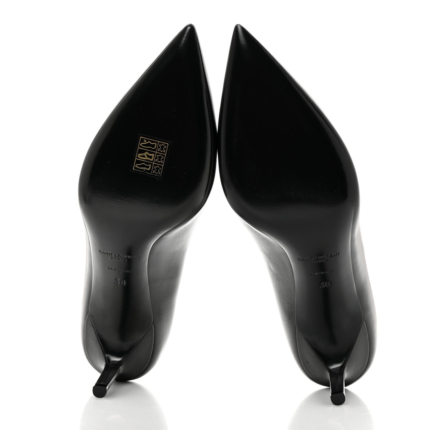 Saint Laurent Calfskin Anja 85 Pumps 38 Black 5 of 9