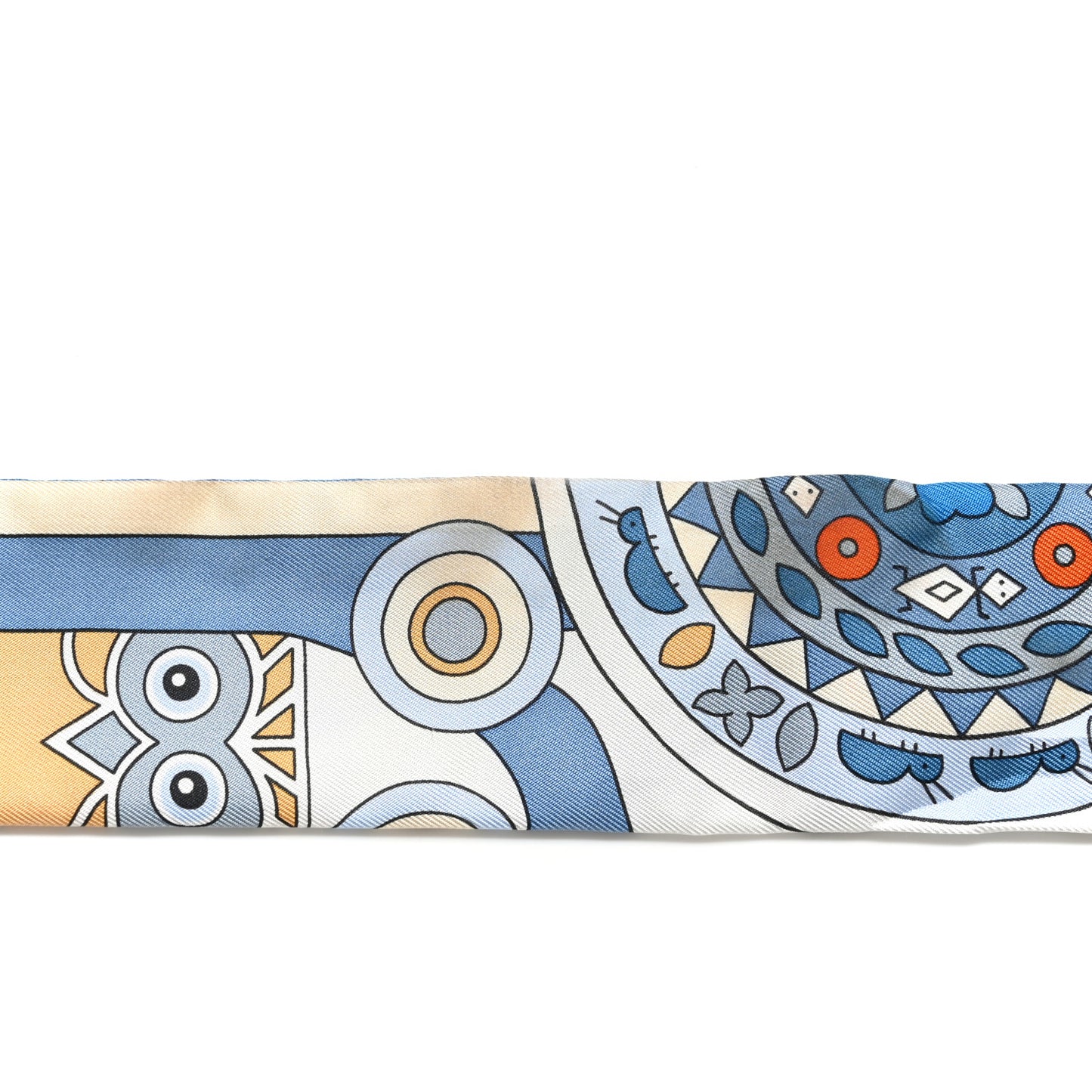 Silk Les Murmures de la Foret Twilly Bleu Jean Orange