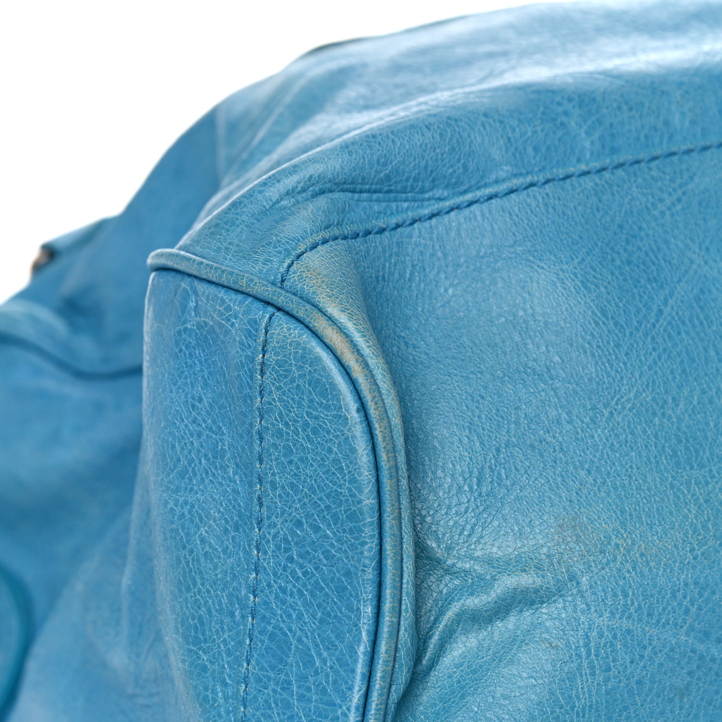 Agneau Classic Hardware Small Squash Duffel Bag Cyclade