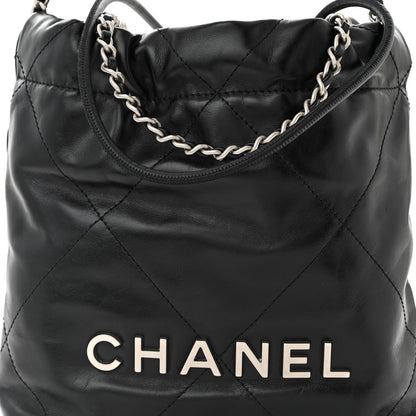 Chanel Shiny Calfskin Quilted Mini Chanel 22 Black 8 of 10
