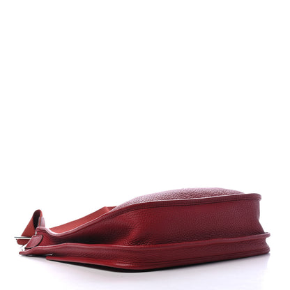Hermes Taurillon Clemence Evelyne III PM Rouge Garance 4 of 9