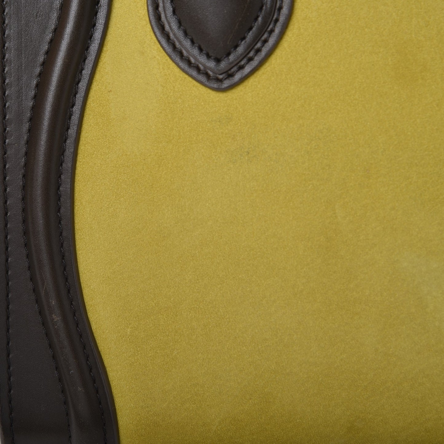 Nubuck Smooth Calfskin Nano Tri-Color Luggage Chartreuse