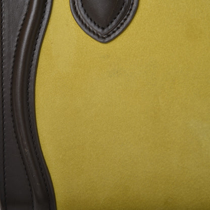 Celine Nubuck Smooth Calfskin Nano Tri-Color Luggage Chartreuse 10 of 10