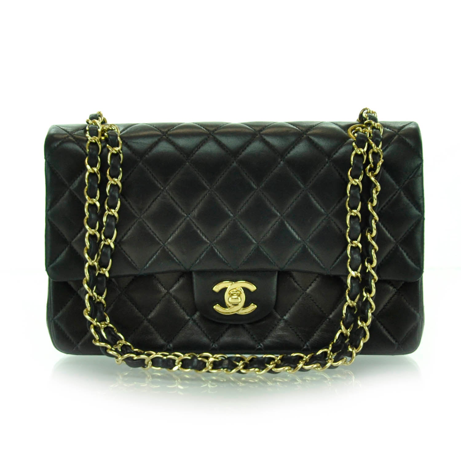 Chanel Lambskin Quilted Small Double Flap Black 1 of 11