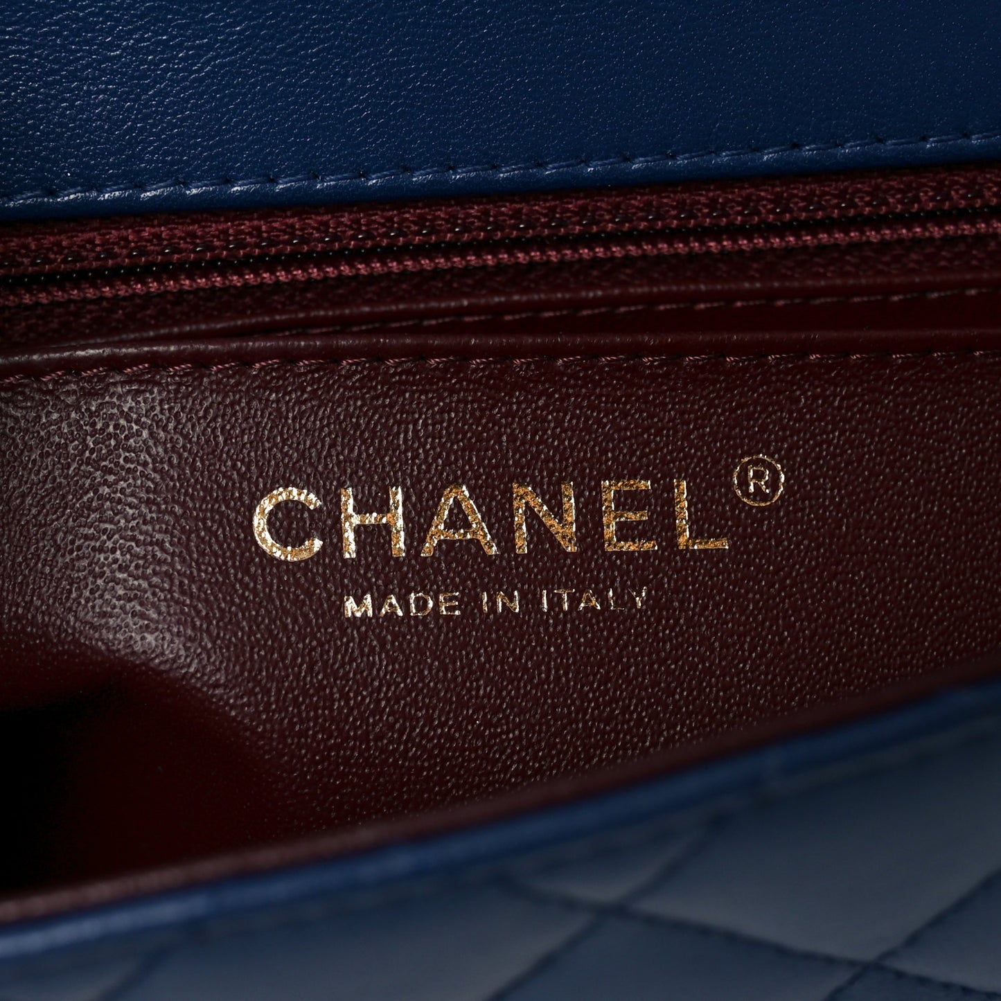 Lambskin Quilted Large Chic With Me Flap Navy