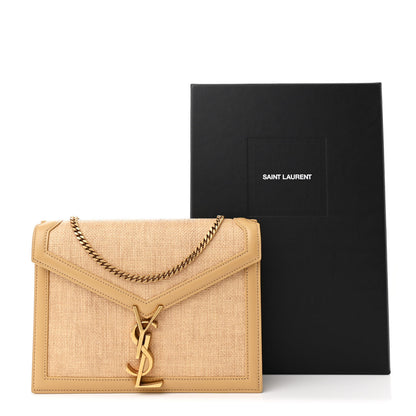 Saint Laurent Canvas Calfskin Classic Monogram Cassandra Grege Brown Gold 11 of 11