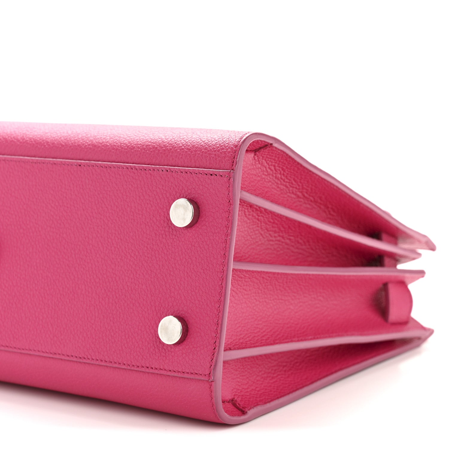 Saint Laurent Grained Calfskin Baby Sac De Jour Lipstick Fuchsia 10 of 14