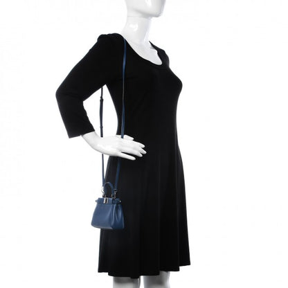 Fendi Shiny Nappa Micro Peekaboo Iconic Satchel Iris 2 of 7