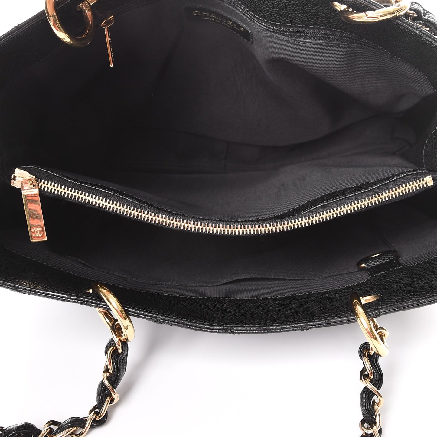 Caviar Quilted Grand Shopping Tote GST Black