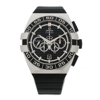 Omega Stainless Steel Rubber 44mm Constellation Double Eagle Chronograph Automatic Watch Black 121.32.44.52.01.001 1 of 4