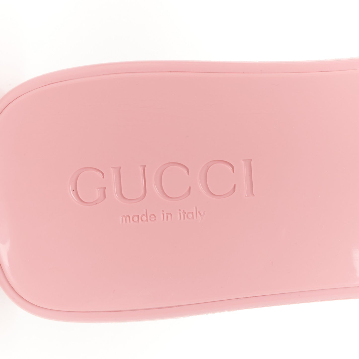 Rubber Gucci Logo Womens Platform 20/60mm Slide Sandals 36 Wild Rose