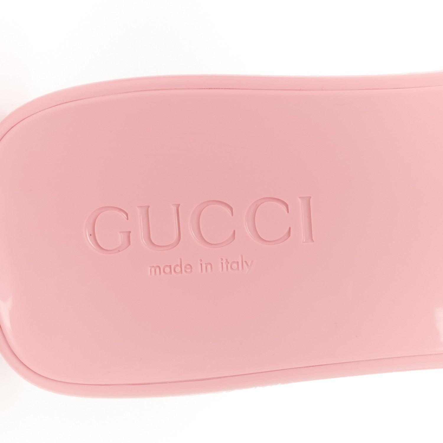 Gucci Rubber Gucci Logo Womens Platform 20/60mm Slide Sandals 36 Wild Rose 7 of 10