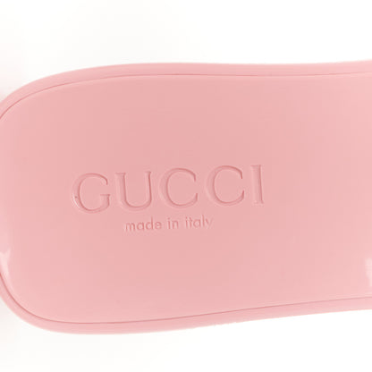 Gucci Rubber Gucci Logo Womens Platform 20/60mm Slide Sandals 36 Wild Rose 7 of 10