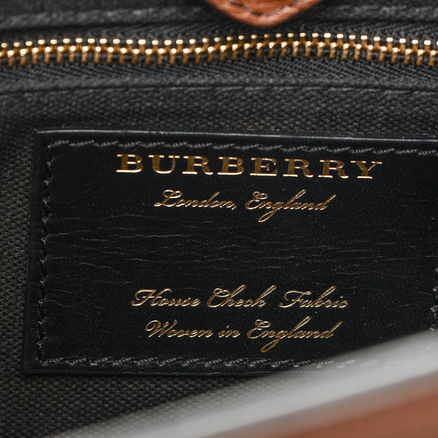 Burberry Grainy Calfskin House Check Medium Banner Tote Tan 6 of 7