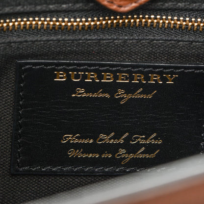 Burberry Grainy Calfskin House Check Medium Banner Tote Tan 6 of 7