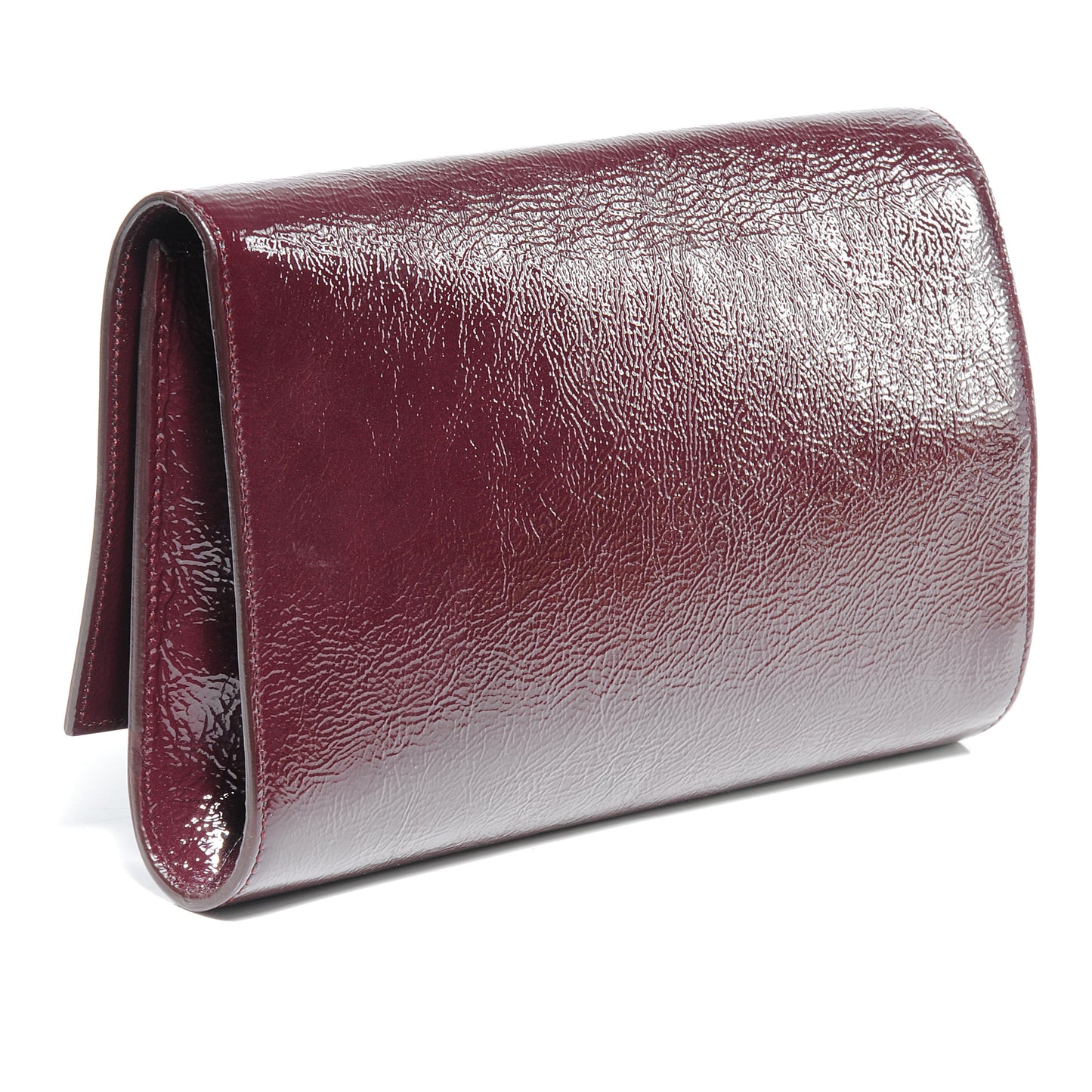 Patent Belle de Jour Large Clutch Burgundy