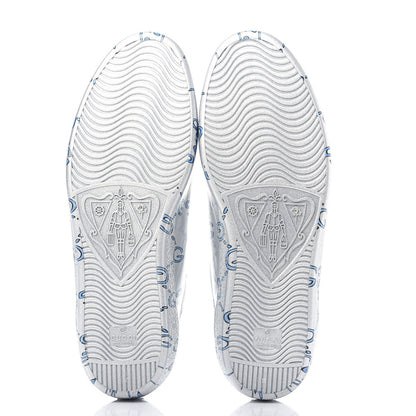 Gucci Miro Rubber Wax GucciGhost Print Mens New Ace Sneakers 11 Silver 6 of 10