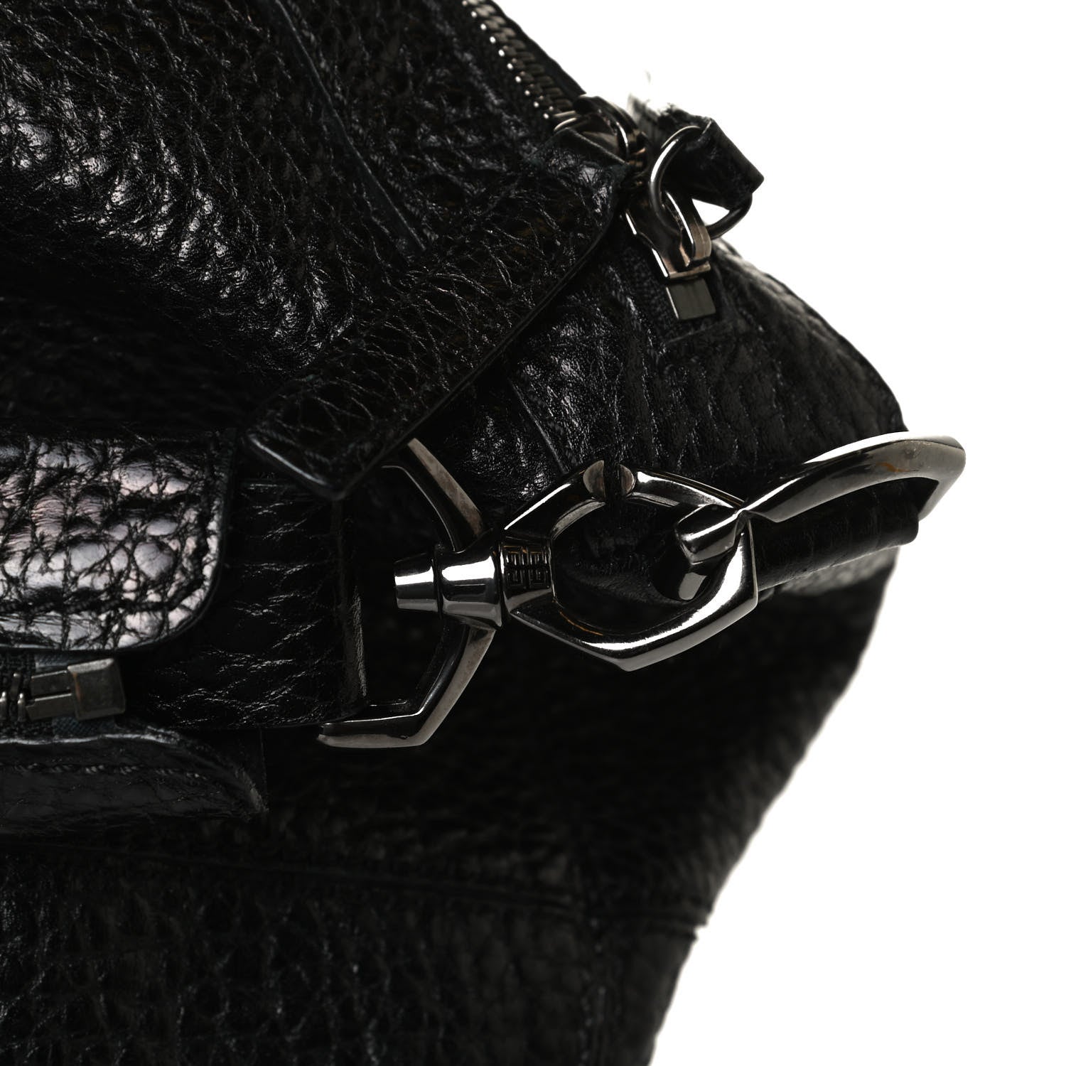 Givenchy Glazed Pebbled Calfskin Large Nightingale Black 9 of 11