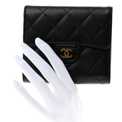 Chanel Caviar Quilted Compact Flap Wallet  Black 2 of 9